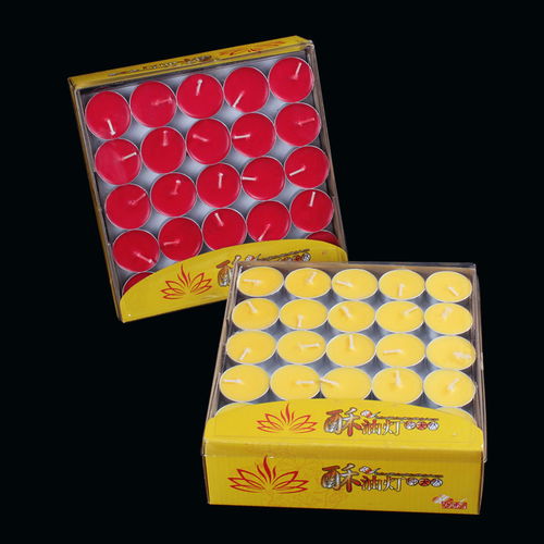 佛燈酥油燈香薰蠟防風(fēng)24小時(shí)蓮花燭臺(tái)家用長明燈100粒蠟燭燈用品