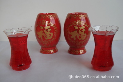 福安市惠恩工藝禮品有限公司——玉瓶喜宴水晶燭 五福臨門，燭光璀璨